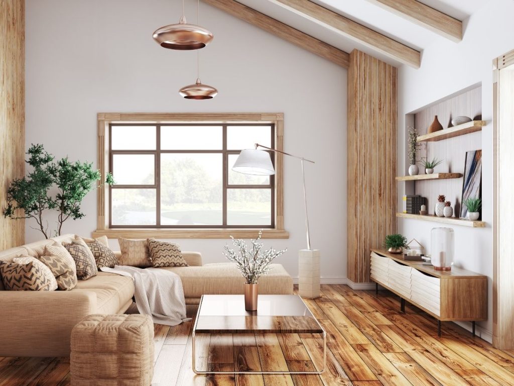 Organic modern style living room in blog of Better Homes and Gardens Real Estate Dream Partners.